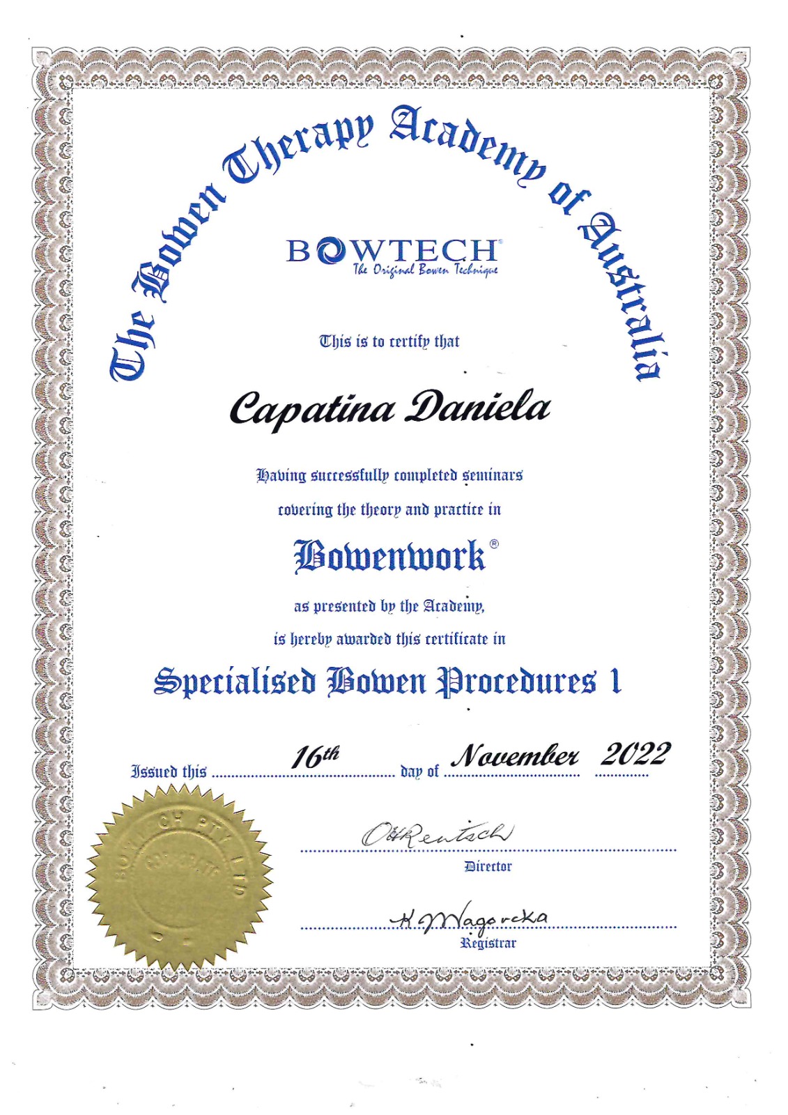 certificare terapeut bowen